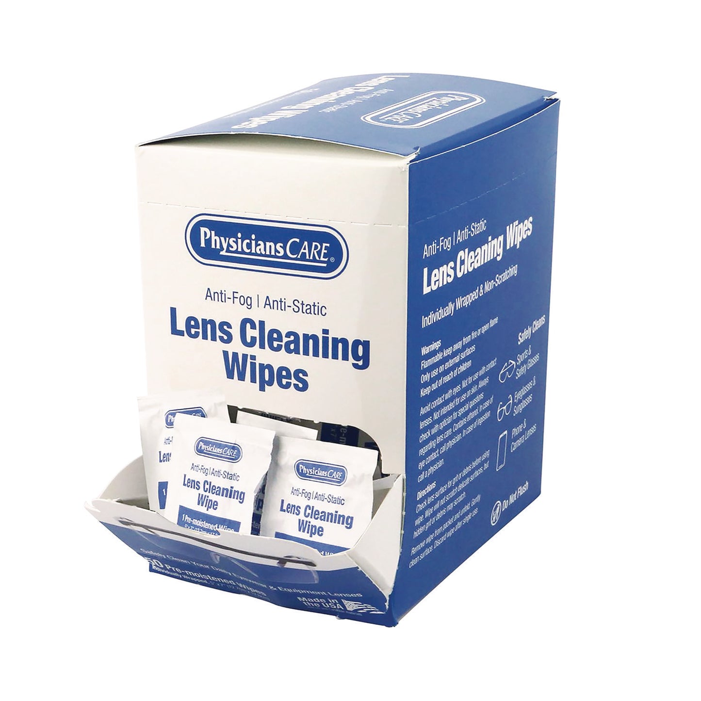 PhysiciansCare Lens Cleaning Wipe, 50/Box (91294)