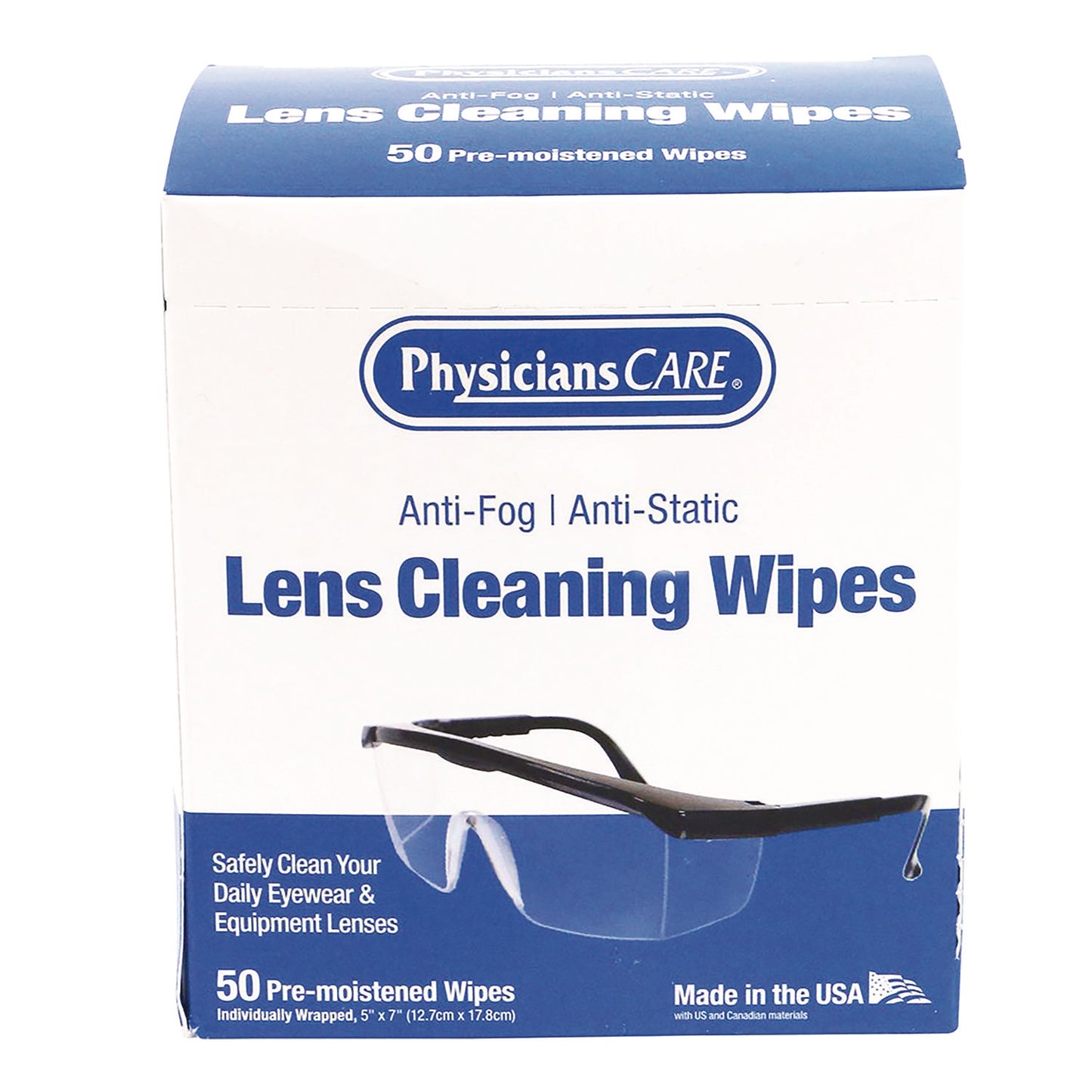 PhysiciansCare Lens Cleaning Wipe, 50/Box (91294)