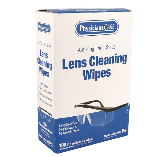 PhysiciansCare Lens Cleaning Wipe, 100/Box (91295)