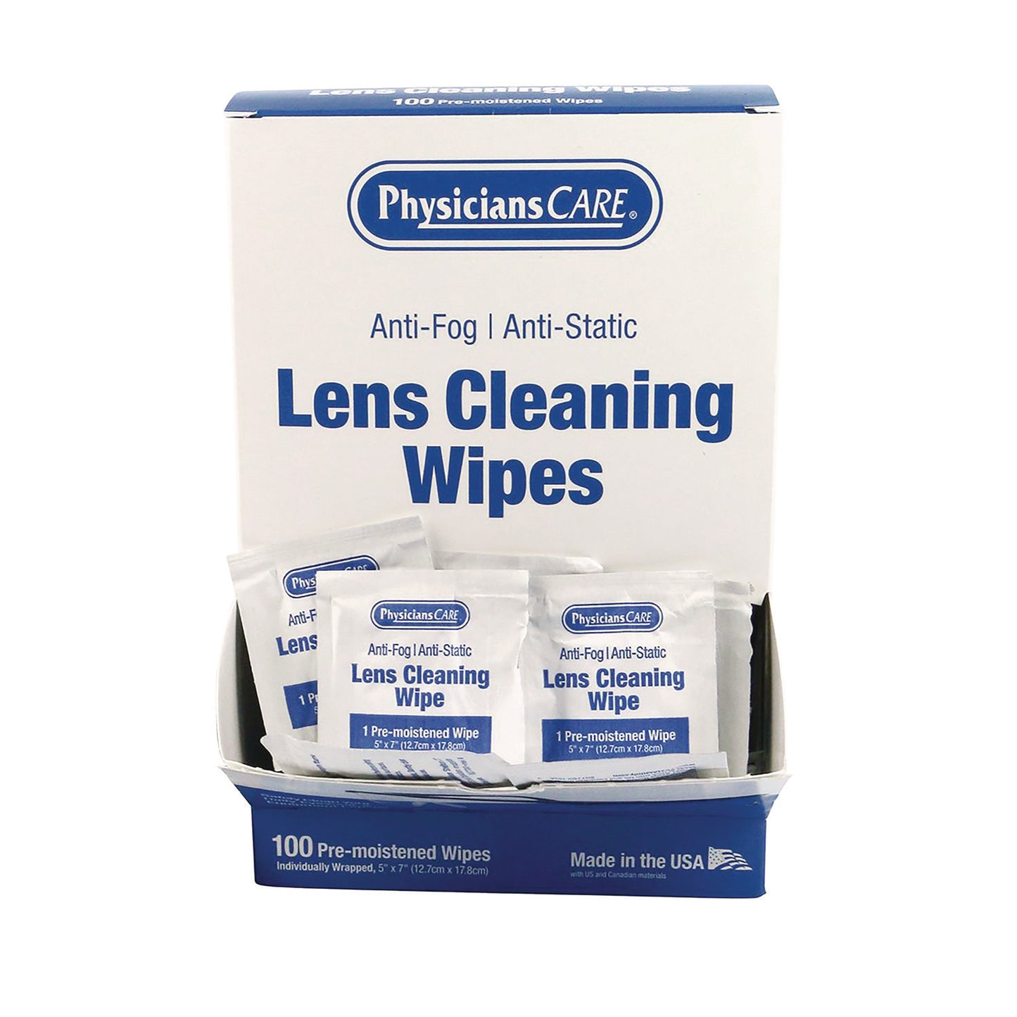 PhysiciansCare Lens Cleaning Wipe, 100/Box (91295)