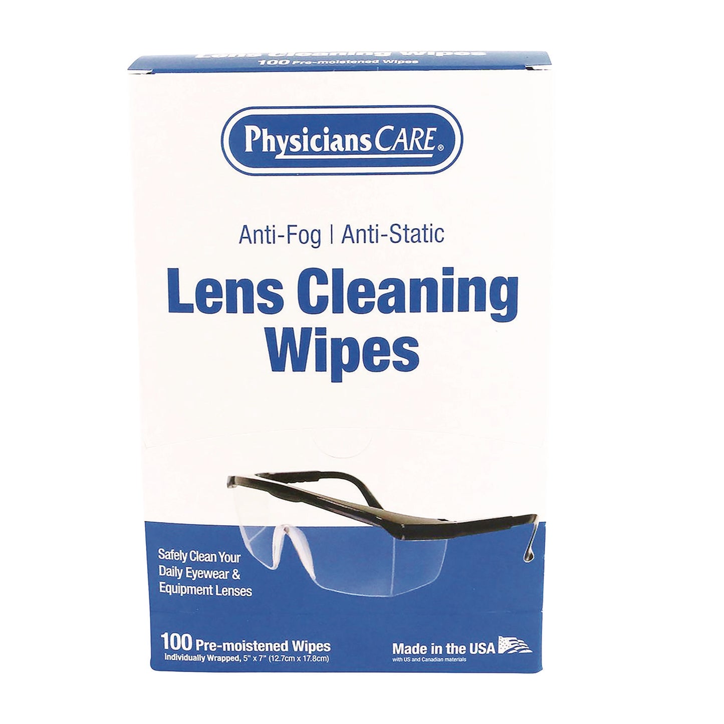 PhysiciansCare Lens Cleaning Wipe, 100/Box (91295)