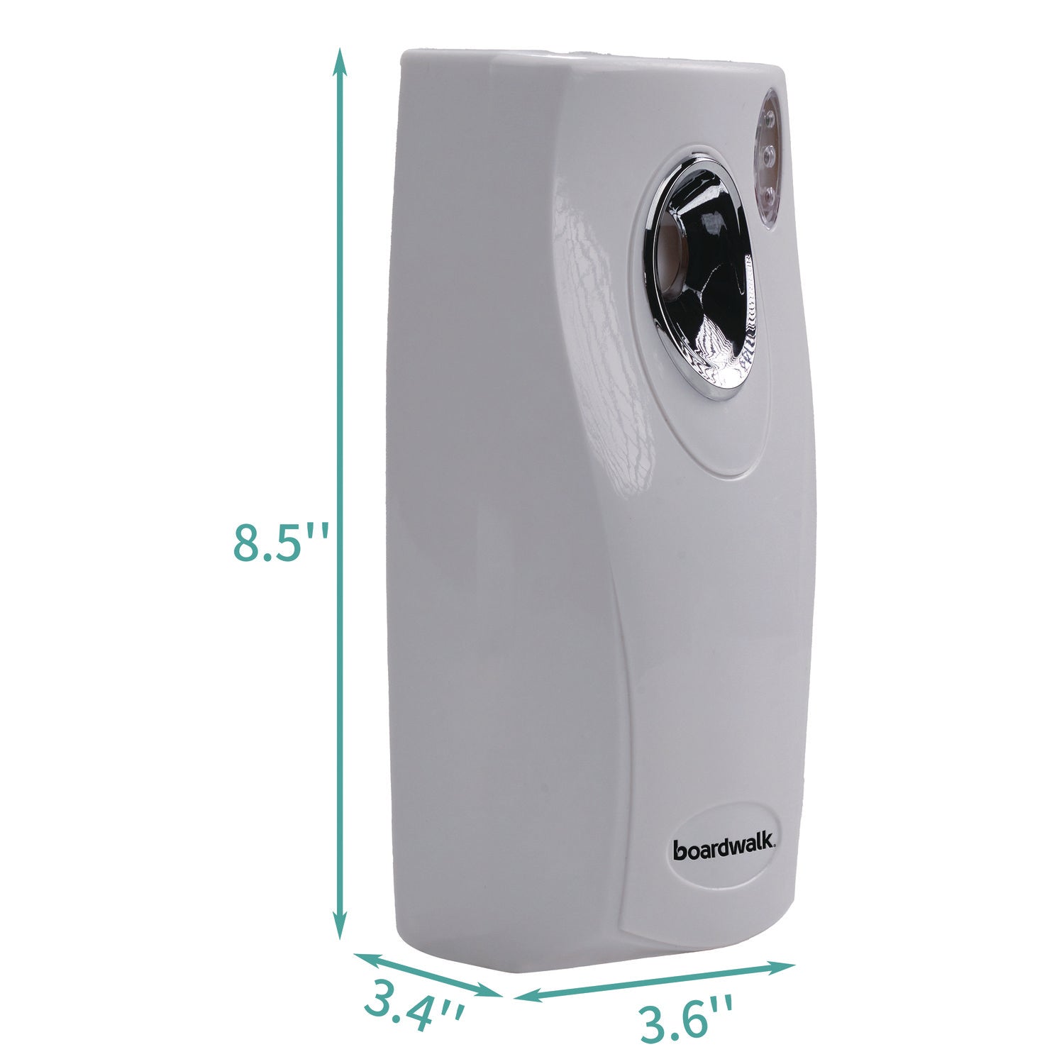 Boardwalk Classic Metered Air Freshener Dispenser, 4" x 3" x 9.5", White (908)