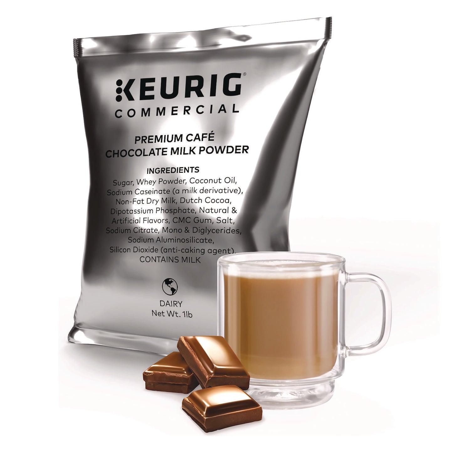 Keurig Premium Cafe Powders, Chocolate, 16 oz Bag, 12/Carton (5000370312)