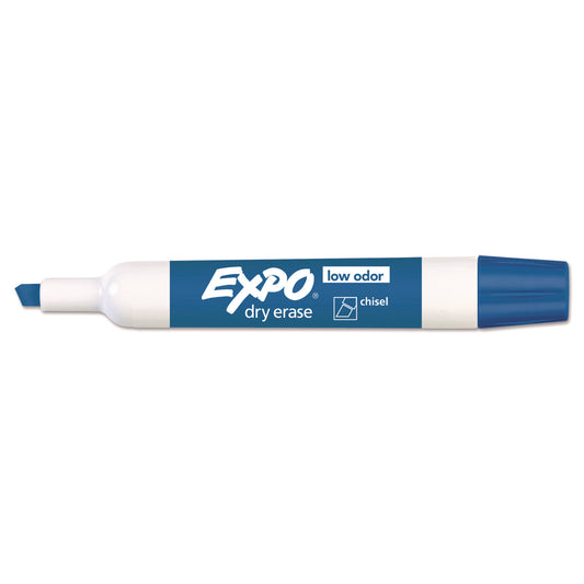 EXPO Low-Odor Dry Erase Marker, Broad Chisel Tip, Assorted Colors, 4/Pack (1927523)