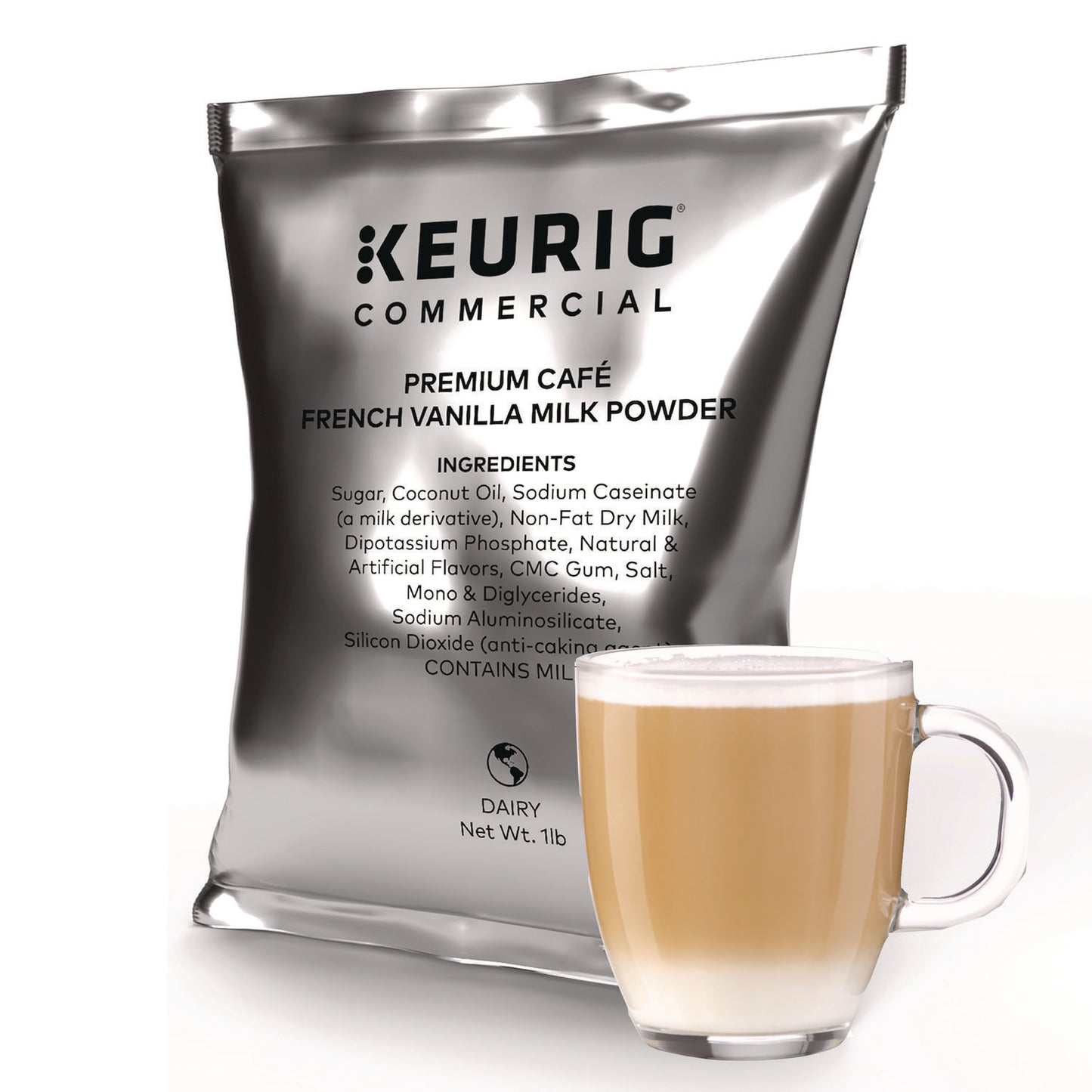 Keurig Premium Cafe Powders, French Vanilla, 16 oz Bag, 12/Carton (5000370310)