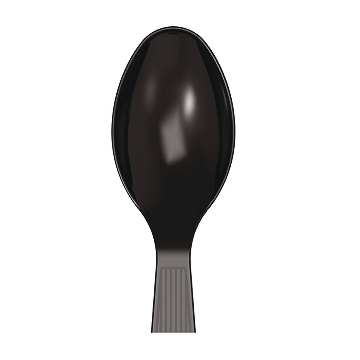 Dixie Mediumweight Polystyrene Wrapped Cutlery, Teaspoon, Black, 1,000/Carton (TM53C1)