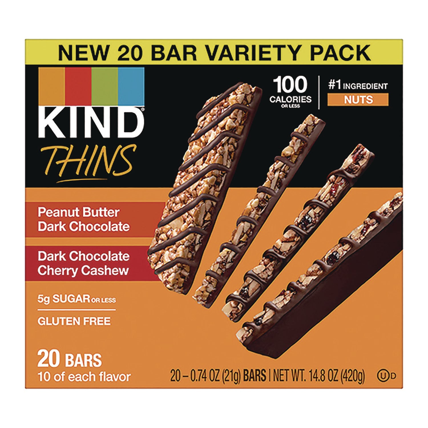 KIND Thins Bar Variety Pack, Dark Chocolate Cherry Cashew