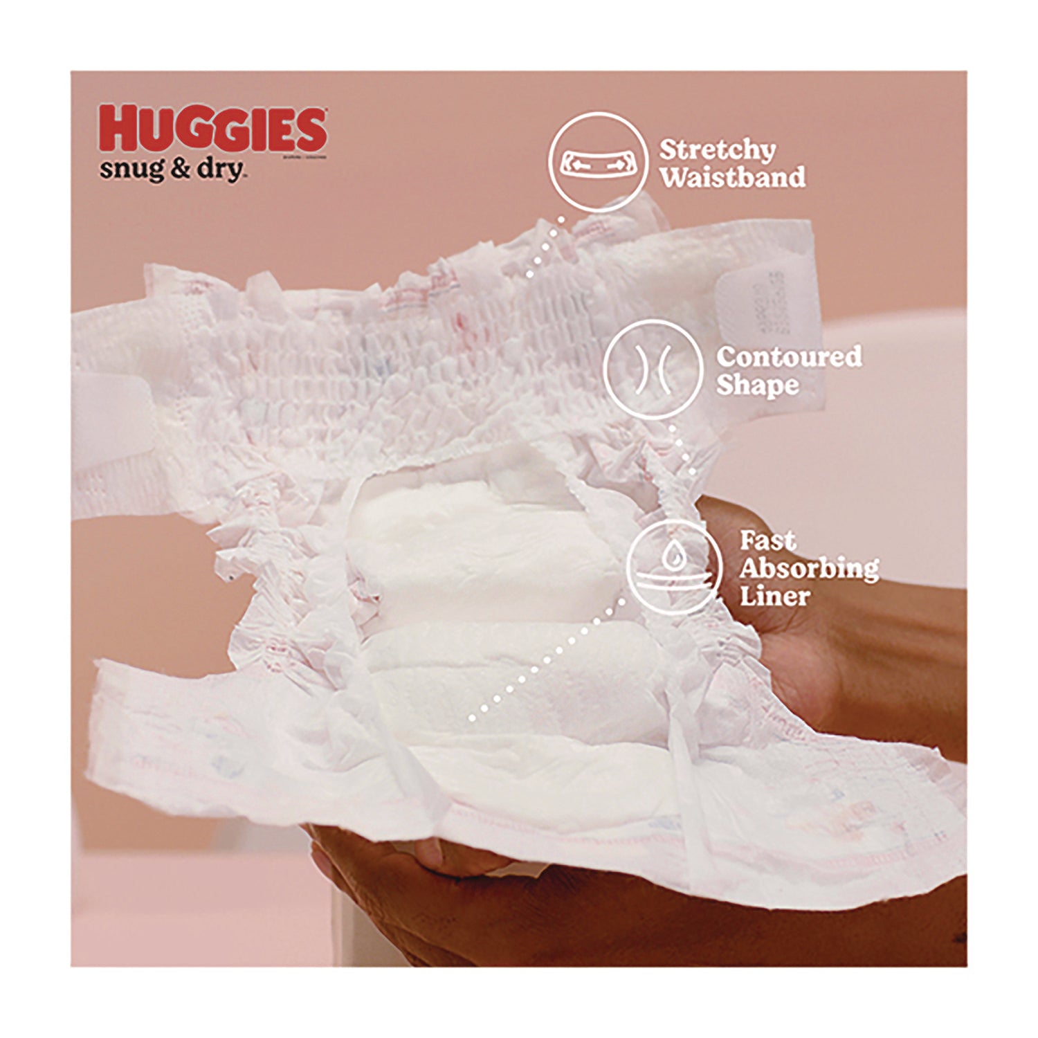 Huggies Snug and Dry Diapers, Size 3, 16 lbs to 28 lbs, 168/Carton (51520)