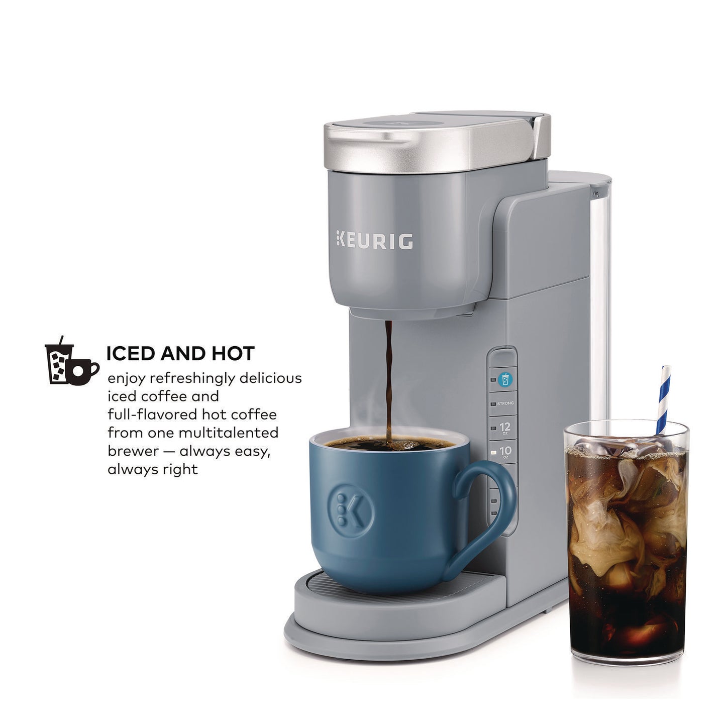 Keurig K-Iced Single Serve Coffee Maker, Arctic Gray (5000371871)