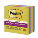 Post-it Note Pads in Summer Joy Color Collection Colors, 4" x 4", Note Ruled, 90 Sheets/Pad, 6 Pads/Pack (6756SSJOY)