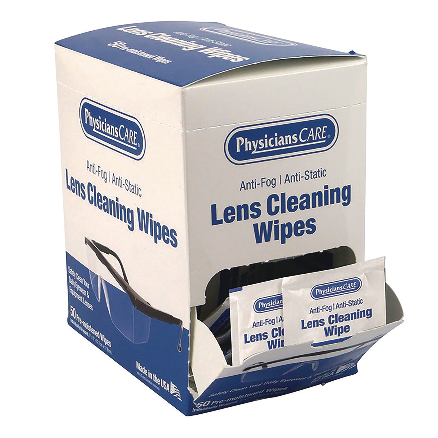 PhysiciansCare Lens Cleaning Wipe, 50/Box (91294)