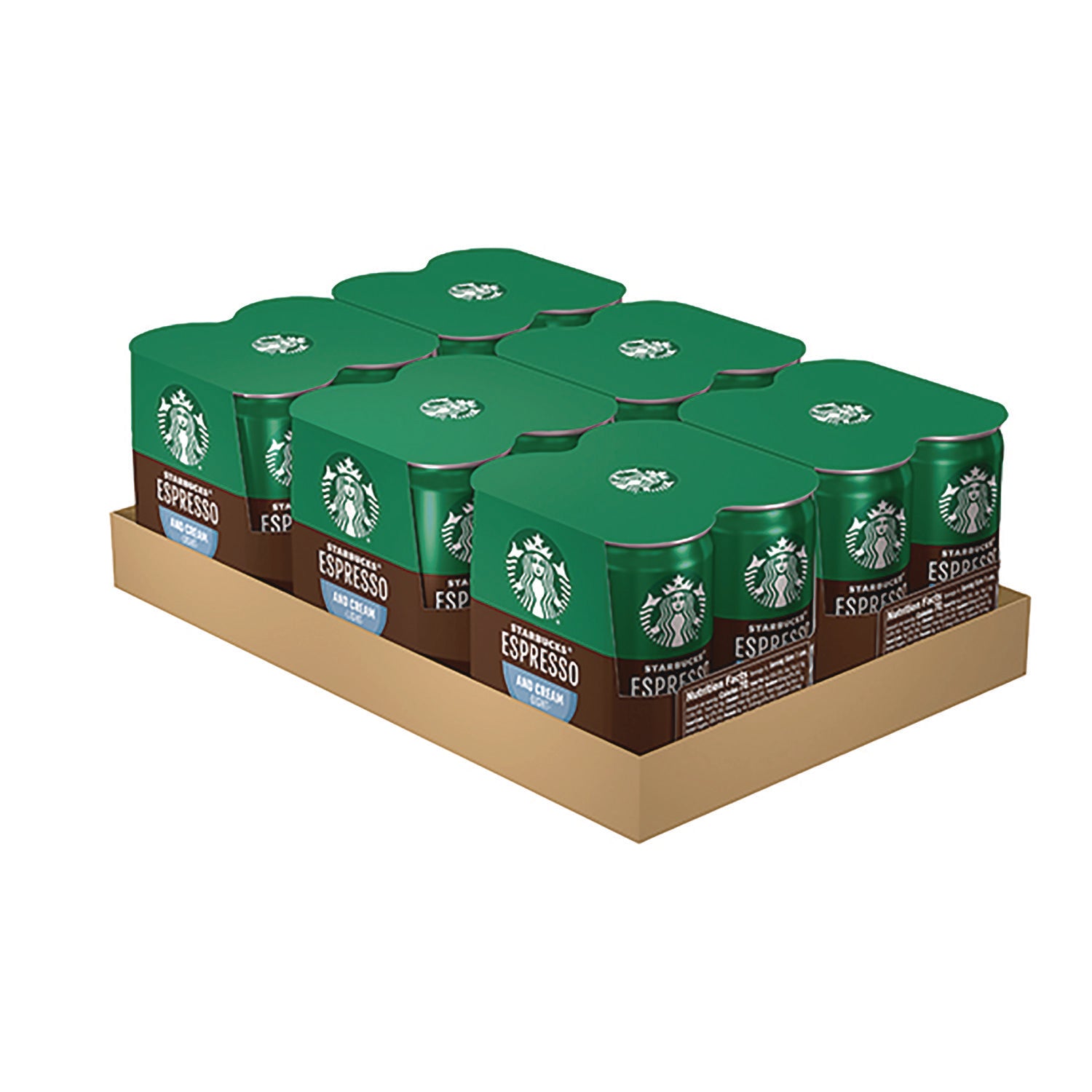 Starbucks Cold Brew Coffee, Espresso and Cream Light, 6.5 oz Can, 24/Carton (PEP04517)