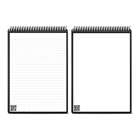 Rocketbook Flip Smart Notepad, Black Cover, Lined/Dot Grid Rule, 6 x 8.8, White, 36 Sheets (FLPERCCCEFR)