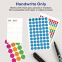 Avery Handwrite-Only Self-Adhesive "See Through" Removable Round Color Dots, 0.75" dia, Assorted, 35/Sheet, 29 Sheets/Pack, (5473) (05473)