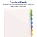 Avery Insertable Style Edge Tab Plastic 1-Pocket Dividers, 8-Tab, 11.25 x 9.25, Translucent, 1 Set (11293)