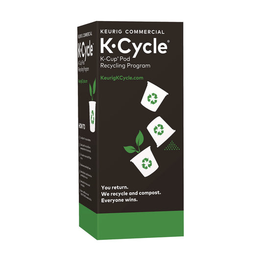 Keurig K-Cycle Cardboard Indoor Recycling Bin, Large, Cardboard, Black/Green/White, 5/Pack (5000350631)