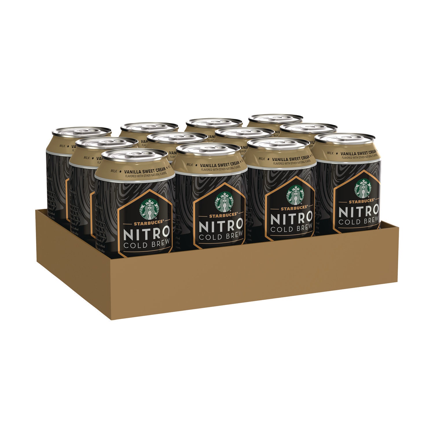 Starbucks Nitro Cold Brew Coffee, Vanilla Sweet Cream, 9.6 oz Can, 12/Carton (PEP19290)