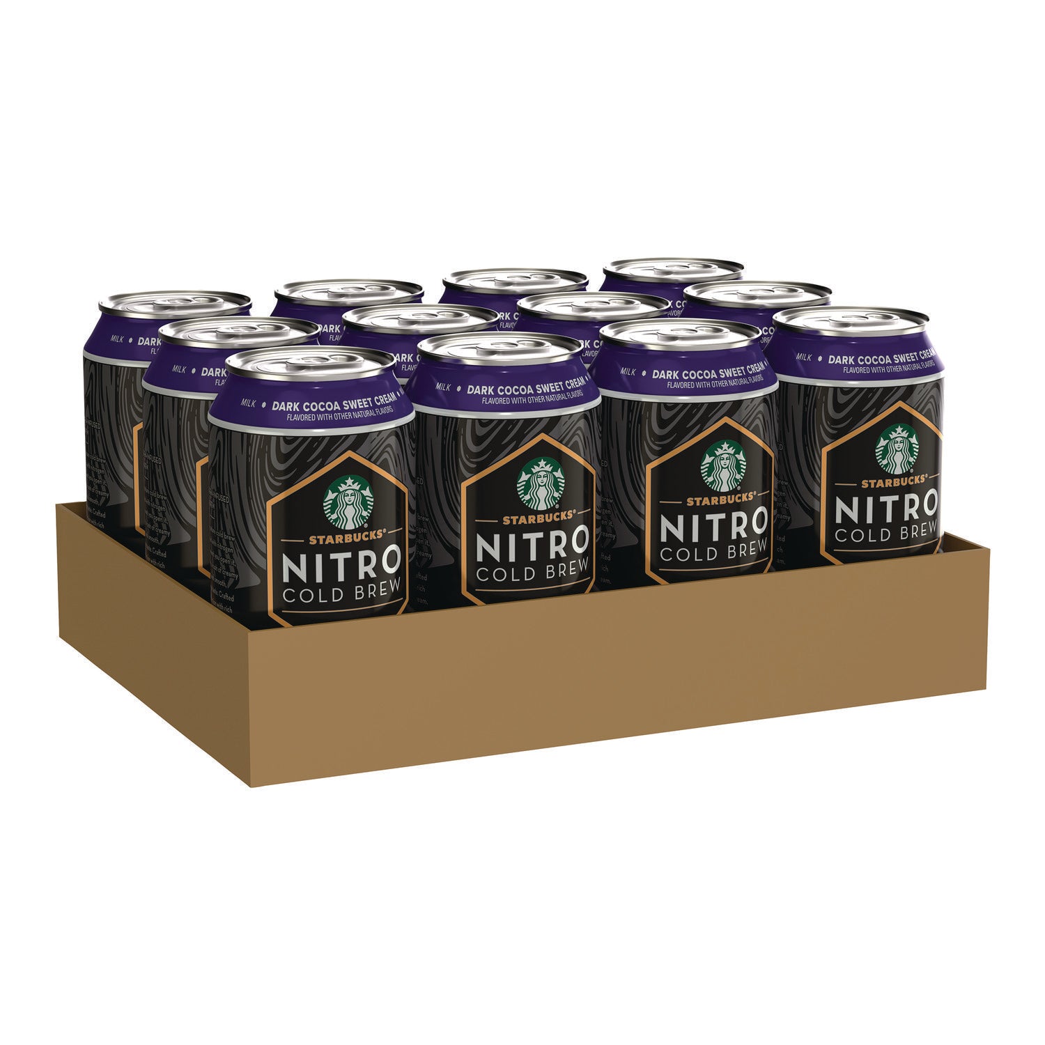 Starbucks Nitro Cold Brew Coffee, Dark Cocoa Sweet Cream, 9.6 oz Can, 12/Carton (PEP20478)