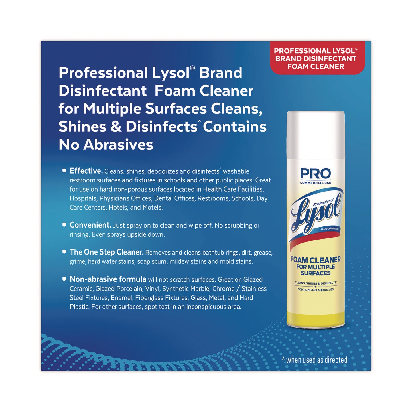 Lysol Disinfectant Foam Cleaner, 24 oz Aerosol Spray (02775)