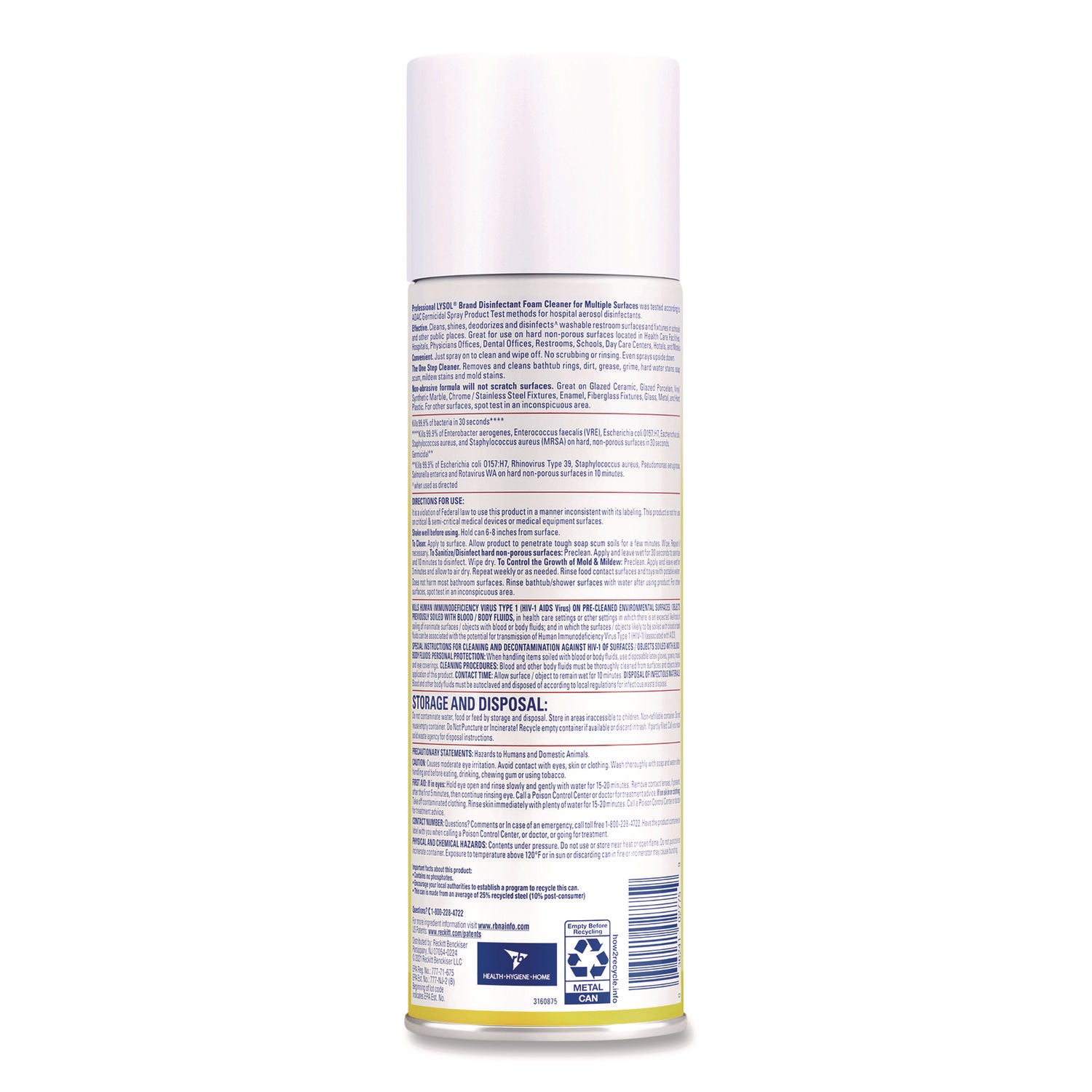 Lysol Disinfectant Foam Cleaner, 24 oz Aerosol Spray (02775)