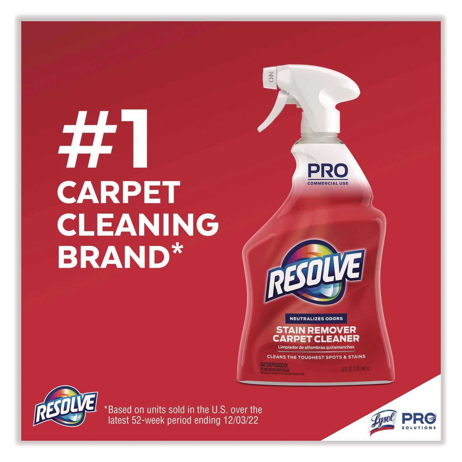 RESOLVE Spot and Stain Carpet Cleaner, 32 oz Spray Bottle (97402EA)