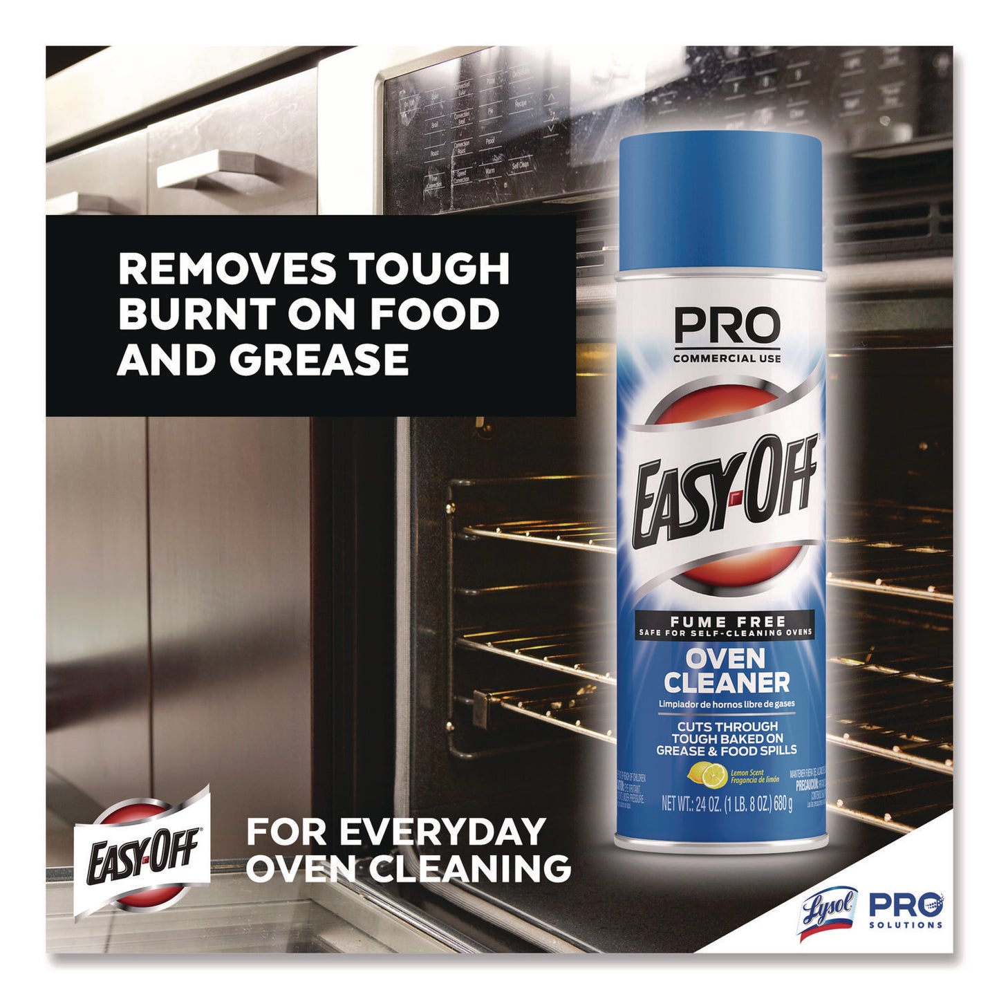 EASY-OFF Fume-Free Max Oven Cleaner, Foam, Lemon, 24 oz Aerosol Spray (85260EA)