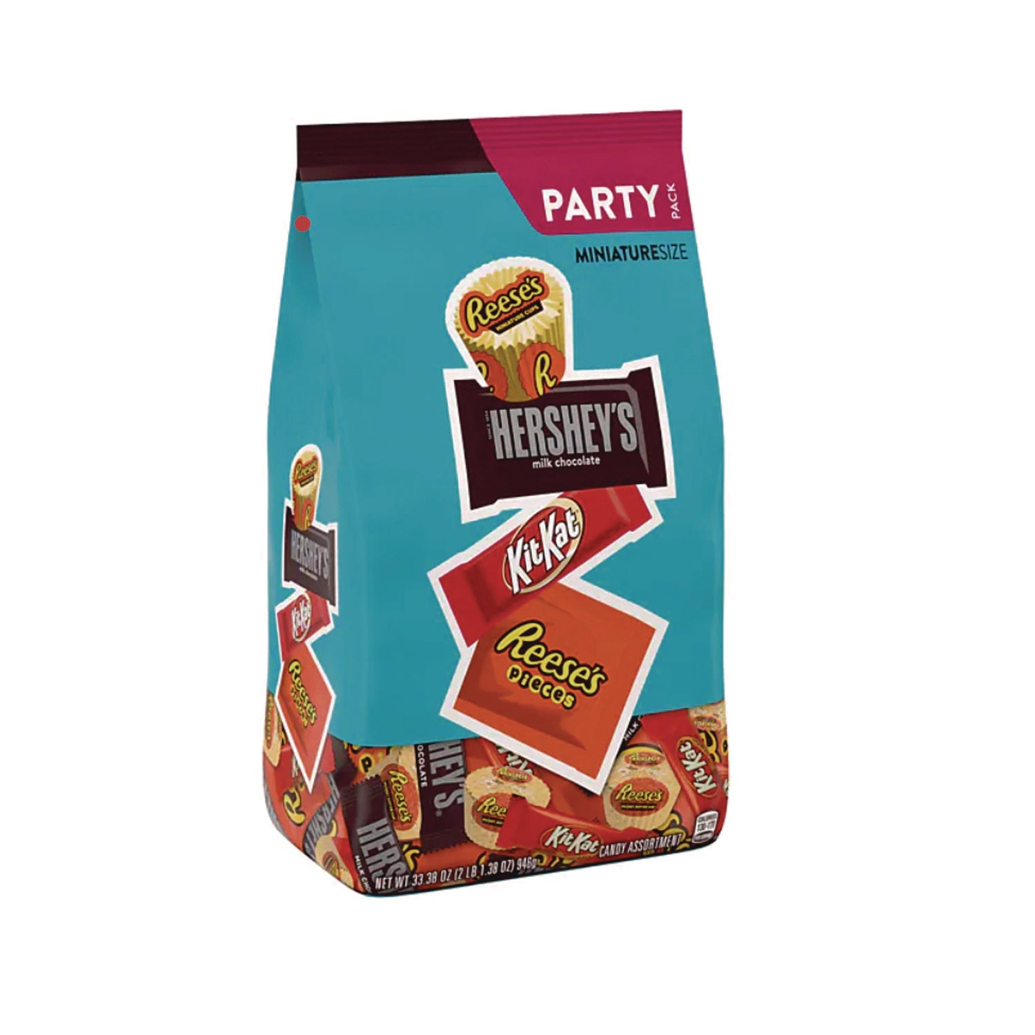 Hershey's Party Pack Miniatures Milk Chocolate Variety, Assorted, 33.38 oz Bag (20243)