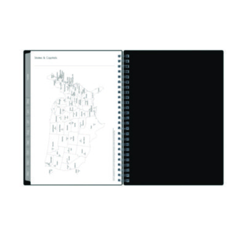 Blue Sky Enterprise Weekly/Monthly Notes Planner, 8.63" x 5.88", Black Cover, 12-Month (Jan to Dec): 2025 (131793)