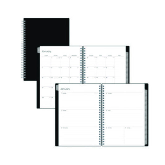 Blue Sky Enterprise Weekly/Monthly Notes Planner, 8.63" x 5.88", Black Cover, 12-Month (Jan to Dec): 2025 (131793)