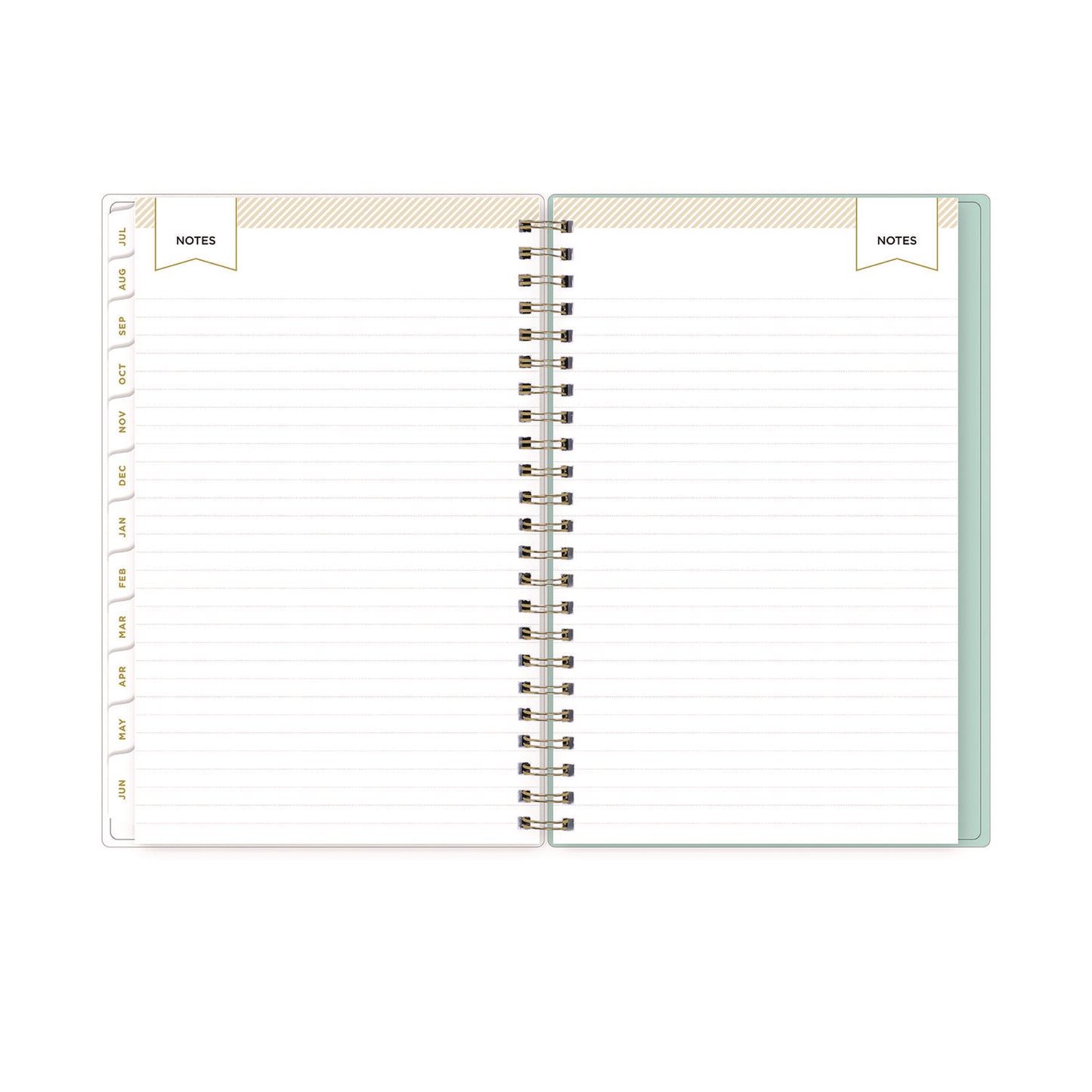 Blue Sky Day Designer "Secret Garden Mint" Academic Year Weekly/Monthly Notes Planner, 8 x 5, 12-Month (July to June): 2024-2025 (137900)