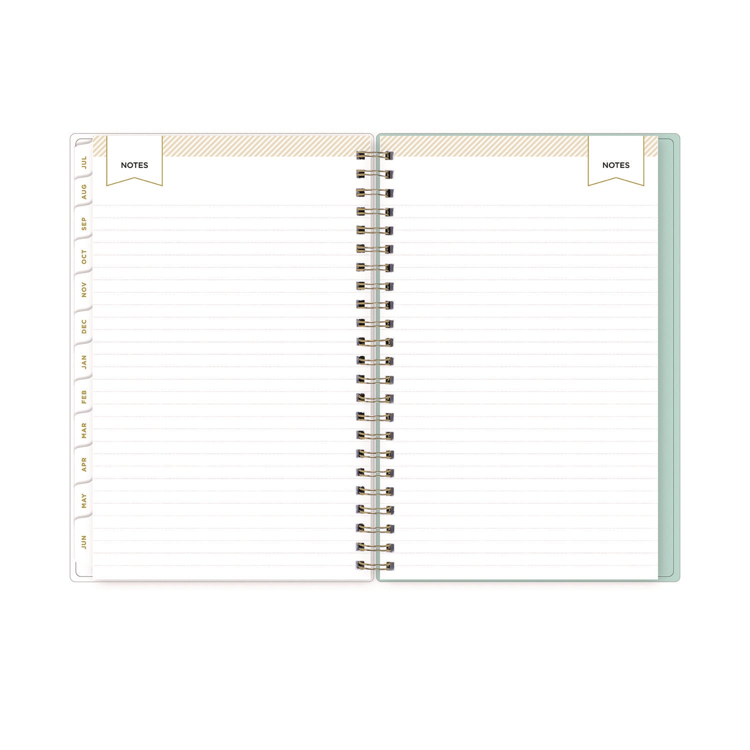 Blue Sky Day Designer "Secret Garden Mint" Academic Year Weekly/Monthly Notes Planner, 8 x 5, 12-Month (July to June): 2024-2025 (137900)