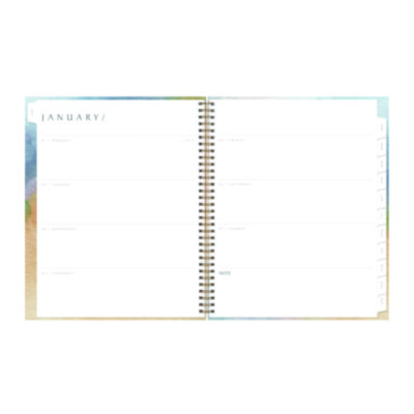 Blue Sky One Tree Planted Andrea Weekly/Monthly Planner, Abstract Artwork, 11" x 8.5", Blue/Sand/Green Cover, 12-Month (Jan-Dec): 2025 (137948)