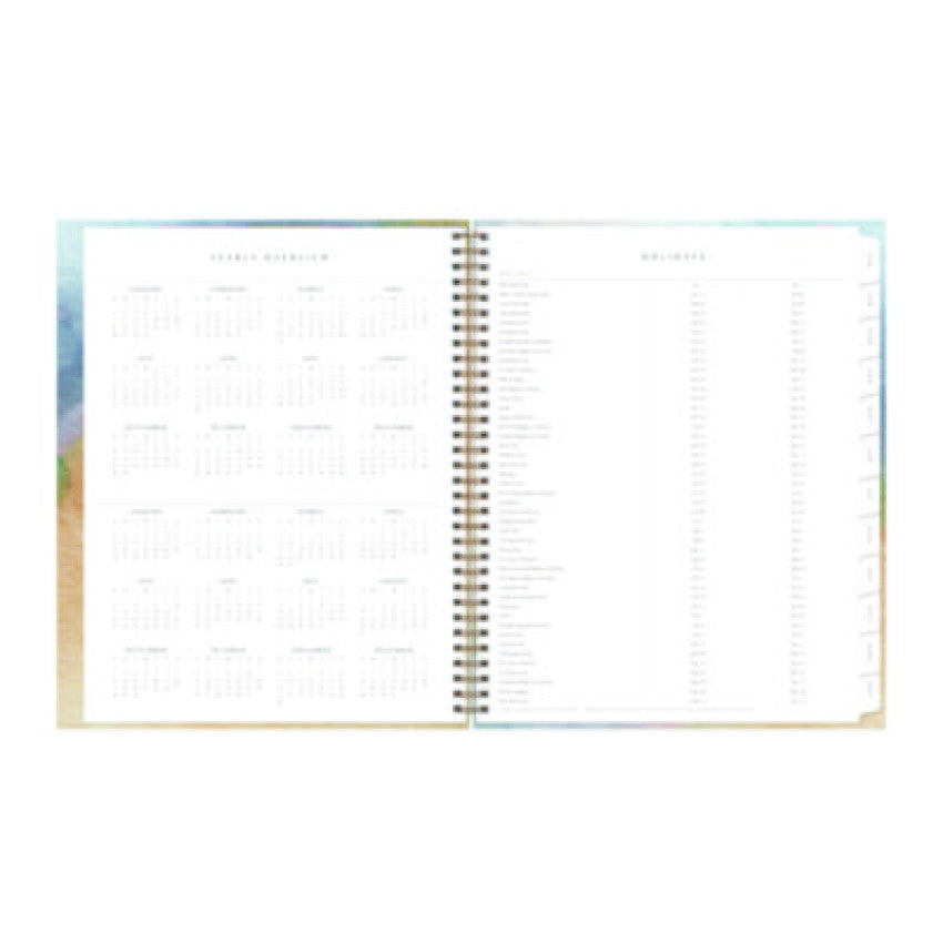 Blue Sky One Tree Planted Andrea Weekly/Monthly Planner, Abstract Artwork, 11" x 8.5", Blue/Sand/Green Cover, 12-Month (Jan-Dec): 2025 (137948)