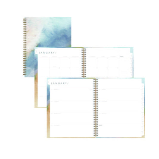 Blue Sky One Tree Planted Andrea Weekly/Monthly Planner, Abstract Artwork, 11" x 8.5", Blue/Sand/Green Cover, 12-Month (Jan-Dec): 2025 (137948)