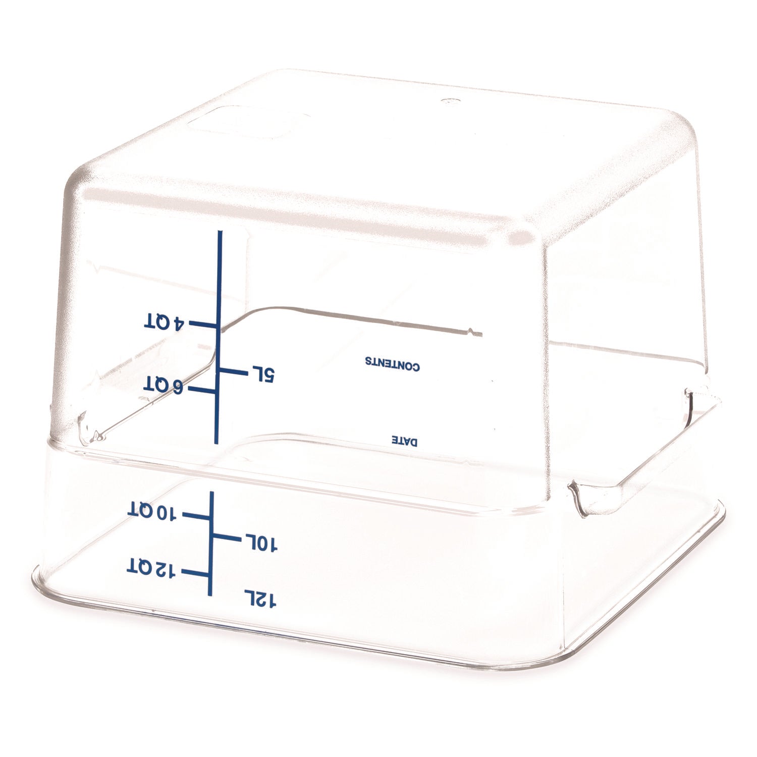 Carlisle Squares Polycarbonate Food Storage Container, 12 qt, 11.13 x 11.13 x 8.25, Clear, Plastic (1195407)