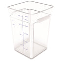 Carlisle Squares Polycarbonate Food Storage Container, 22 qt, 11 13 x 11.13 x 15.72, Clear, Plastic (1195607)