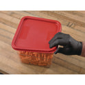 Carlisle Squares Food Storage Container Lid, 9 x 9 x 0.63, Red, Plastic (1197105)