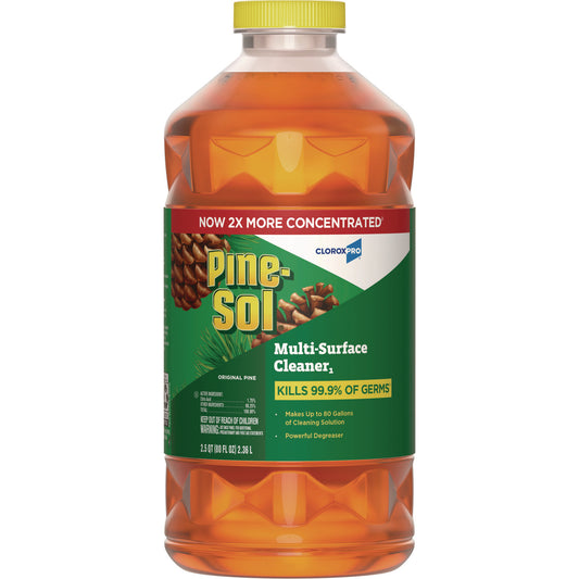 Pine-Sol CloroxPro Multi-Surface Cleaner Disinfectant Concentrated, Original Pine, 80 oz Bottle (60606EA)