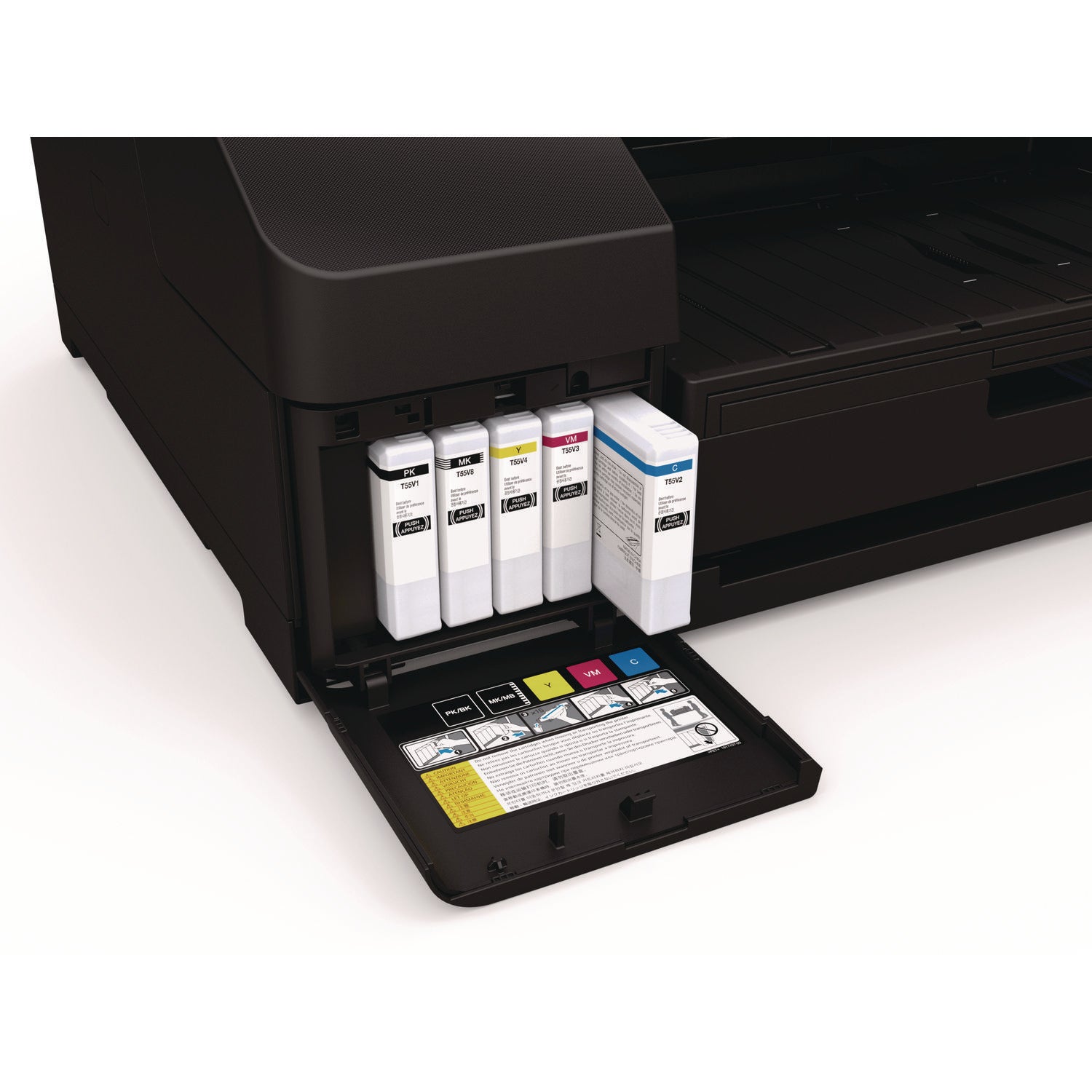 Epson T55V800 (T55V) UltraChrome PRO10 Ink, 200 mL, Matte Black