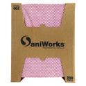 SaniWorks Choice Counter Foodservice Wiper, 1-Ply, 12 x 21, Pink/White, 200/Carton (NF110QCP)