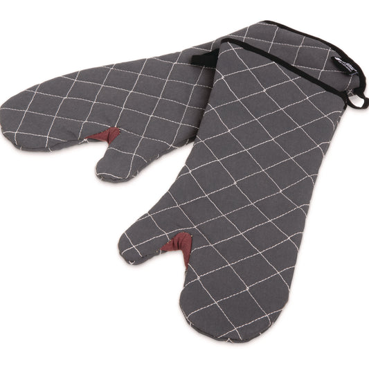 San Jamar Bestguard Oven Mitt, 17", WebGuard Plus Fabric, Black, Pair (800FG17BK)