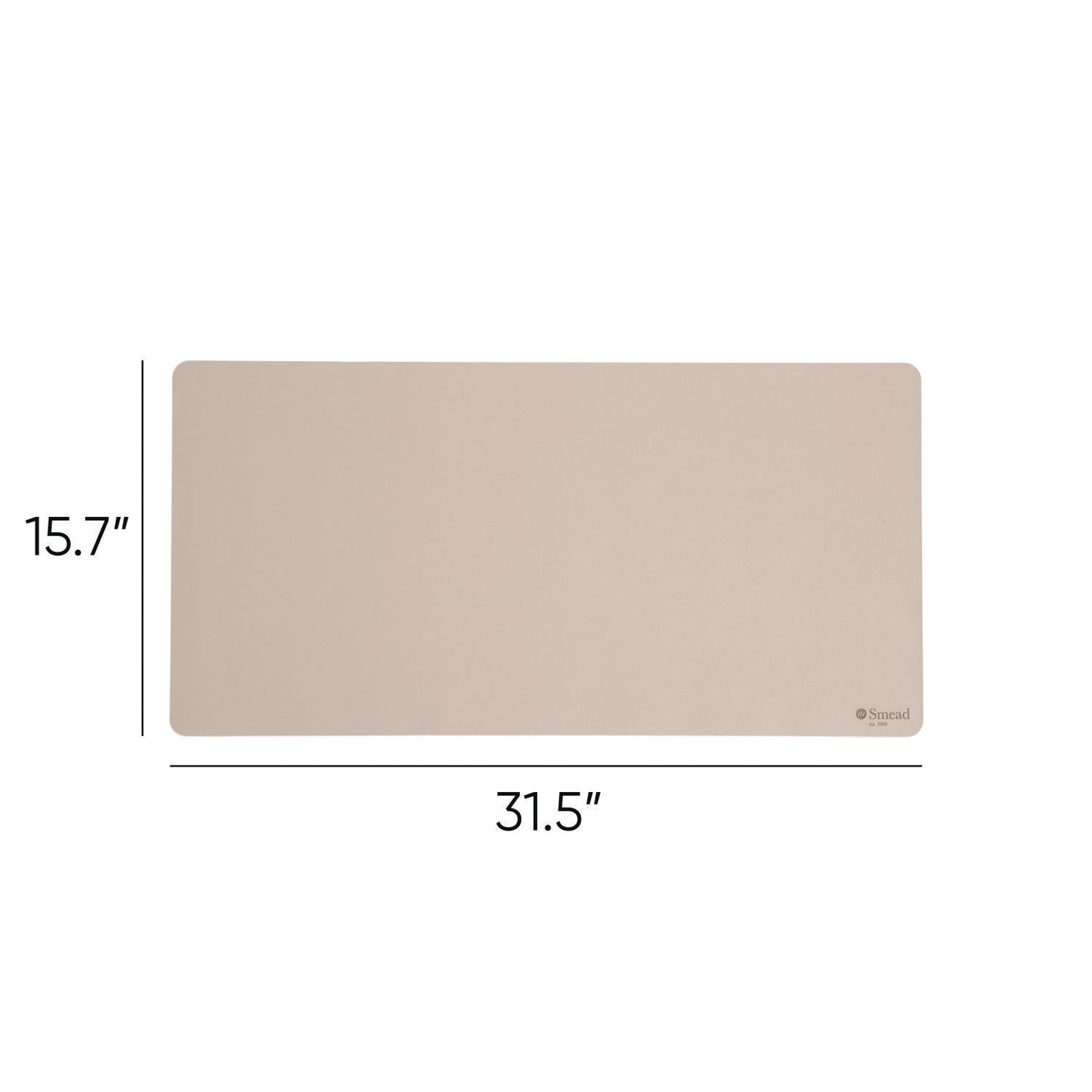 Smead Vegan Leather Desk Pads, 31.5 x 15.7, SandStone (64831)