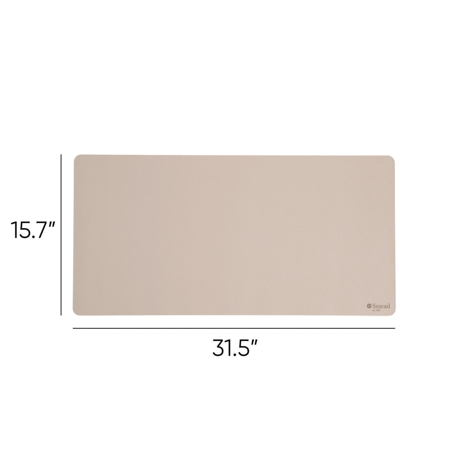 Smead Vegan Leather Desk Pads, 31.5 x 15.7, SandStone (64831)
