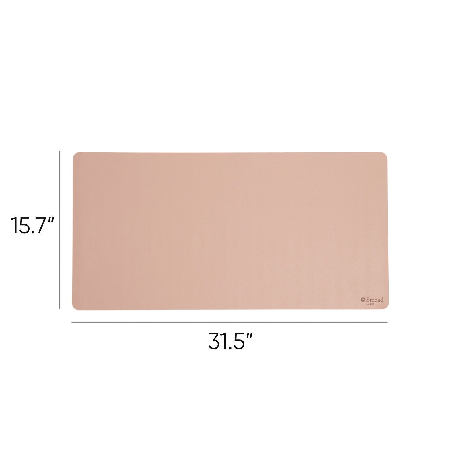 Smead Vegan Leather Desk Pads, 31.5 x 15.7, Light Pink (64834)