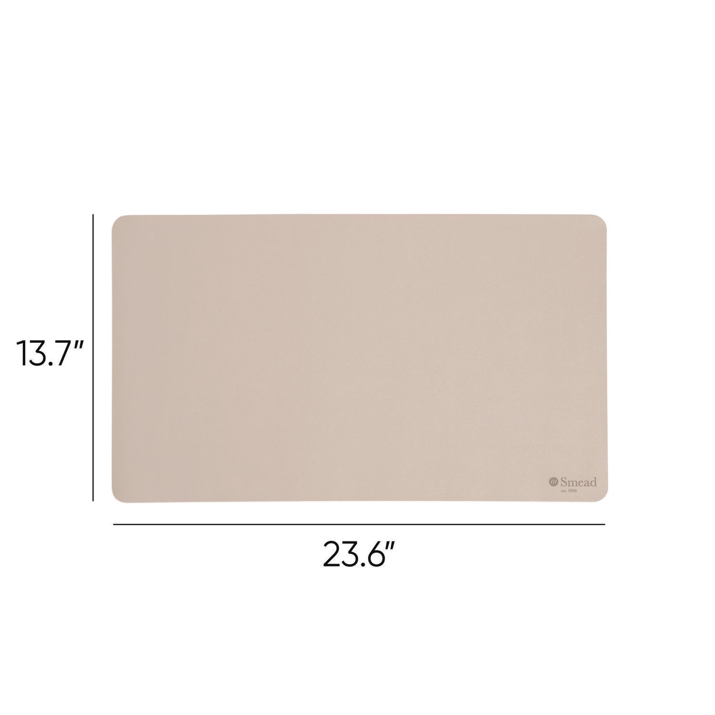 Smead Vegan Leather Desk Pads, 23.6 x 13.7, SandStone (64836)