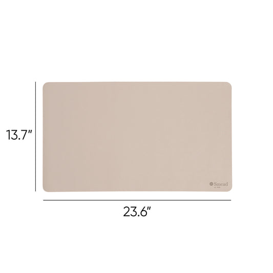 Smead Vegan Leather Desk Pads, 23.6 x 13.7, SandStone (64836)