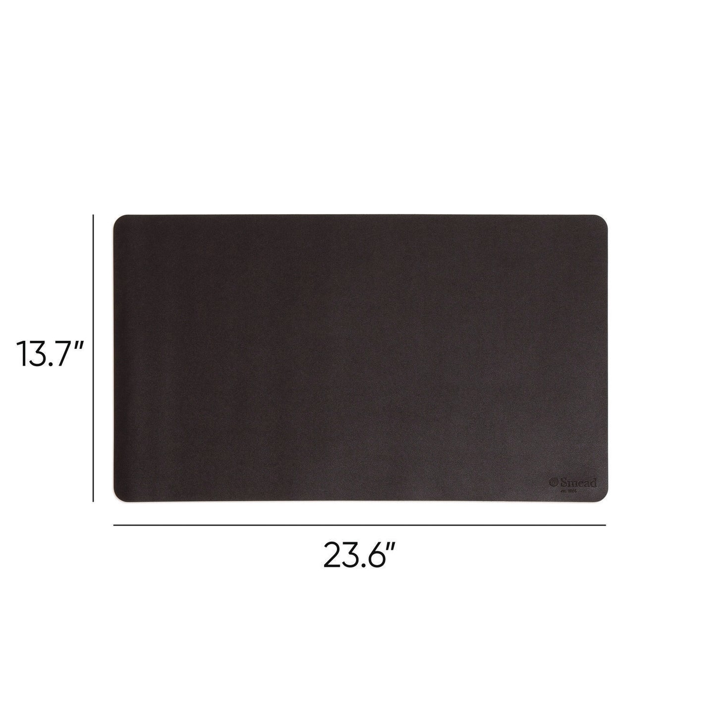 Smead Vegan Leather Desk Pads, 23.6 x 13.7, Charcoal (64838)