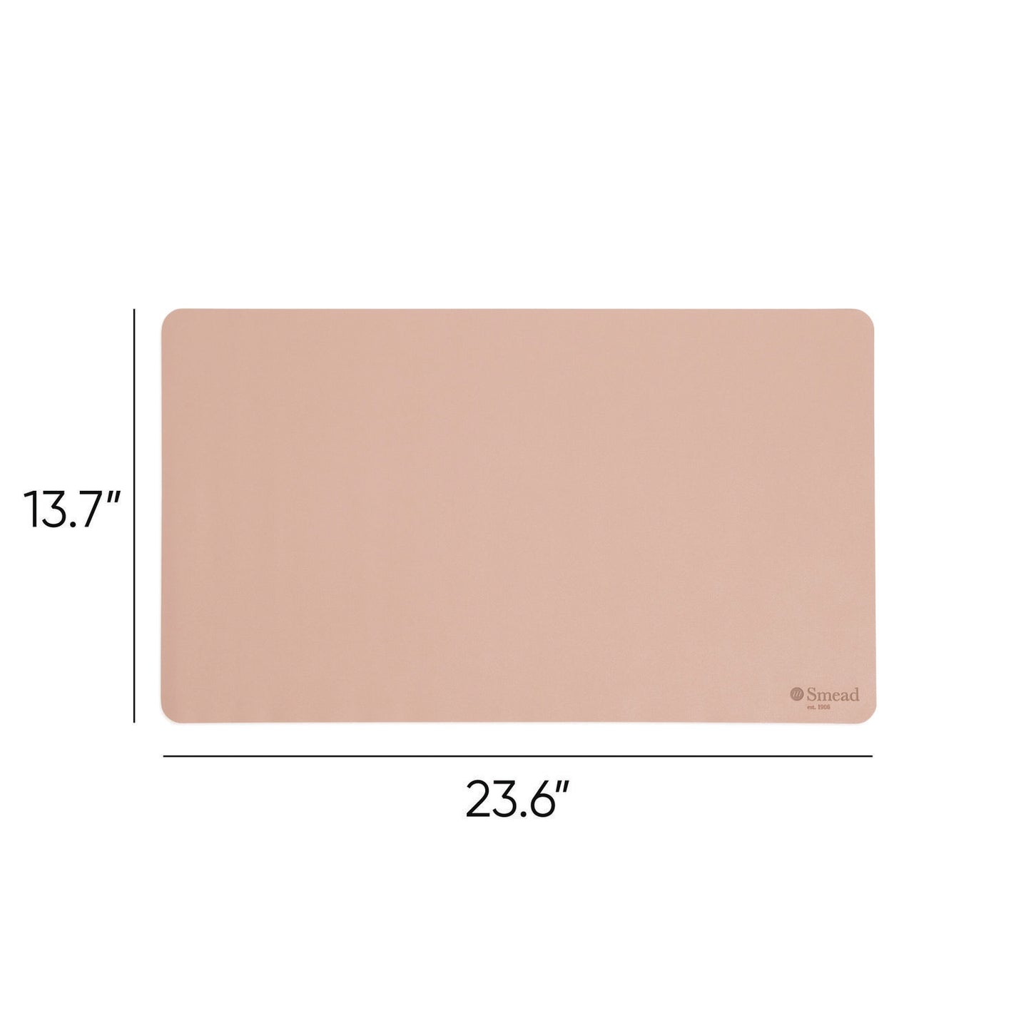 Smead Vegan Leather Desk Pads, 23.6 x 13.7, Light Pink (64839)