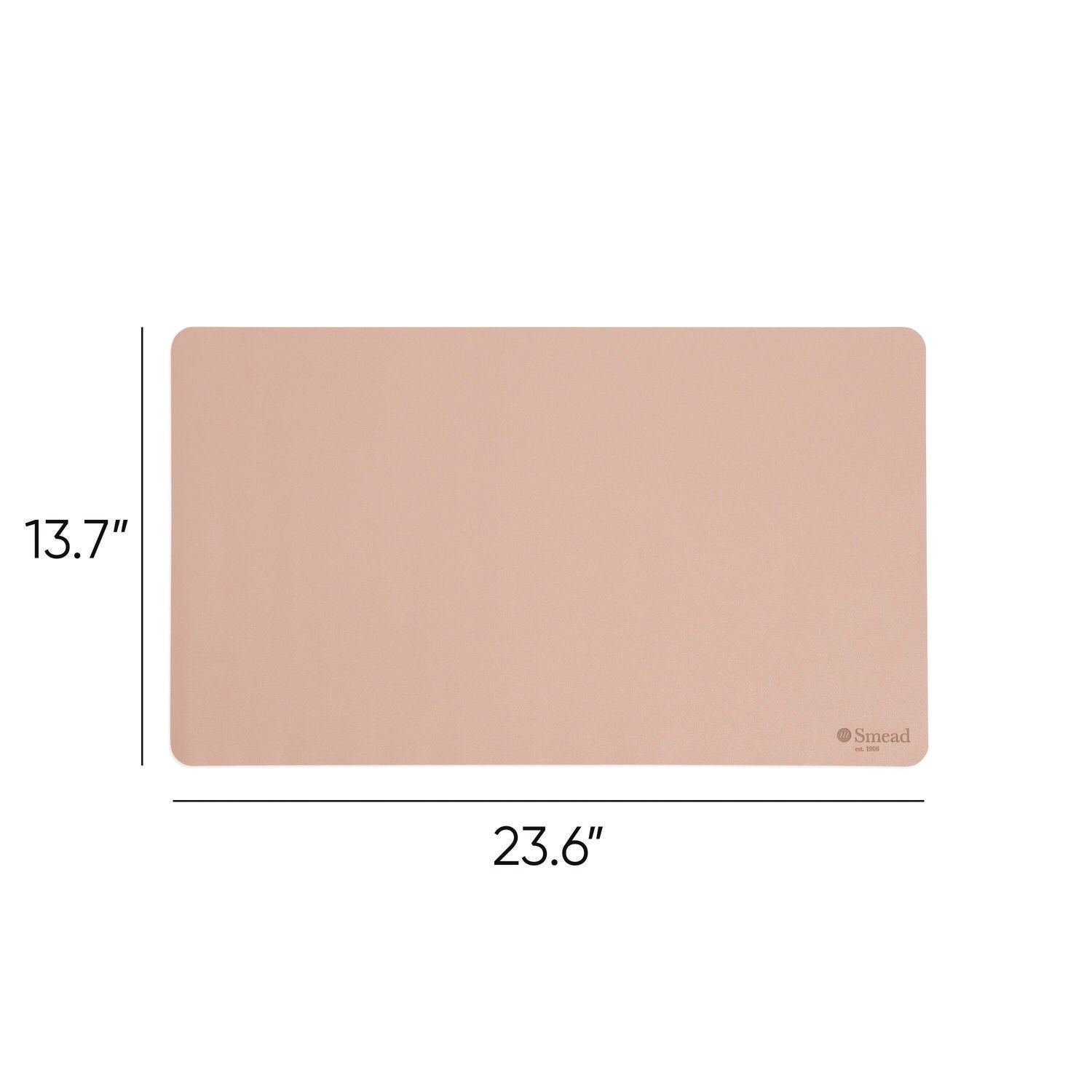 Smead Vegan Leather Desk Pads, 23.6 x 13.7, Light Pink (64839)