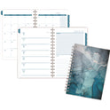 Cambridge Glacier Weekly/Monthly Planner, Glacier Artwork, 8.5" x 6.38", Blue/Gray/Silver Cover, 12-Month (Jan to Dec): 2025 (1727200)